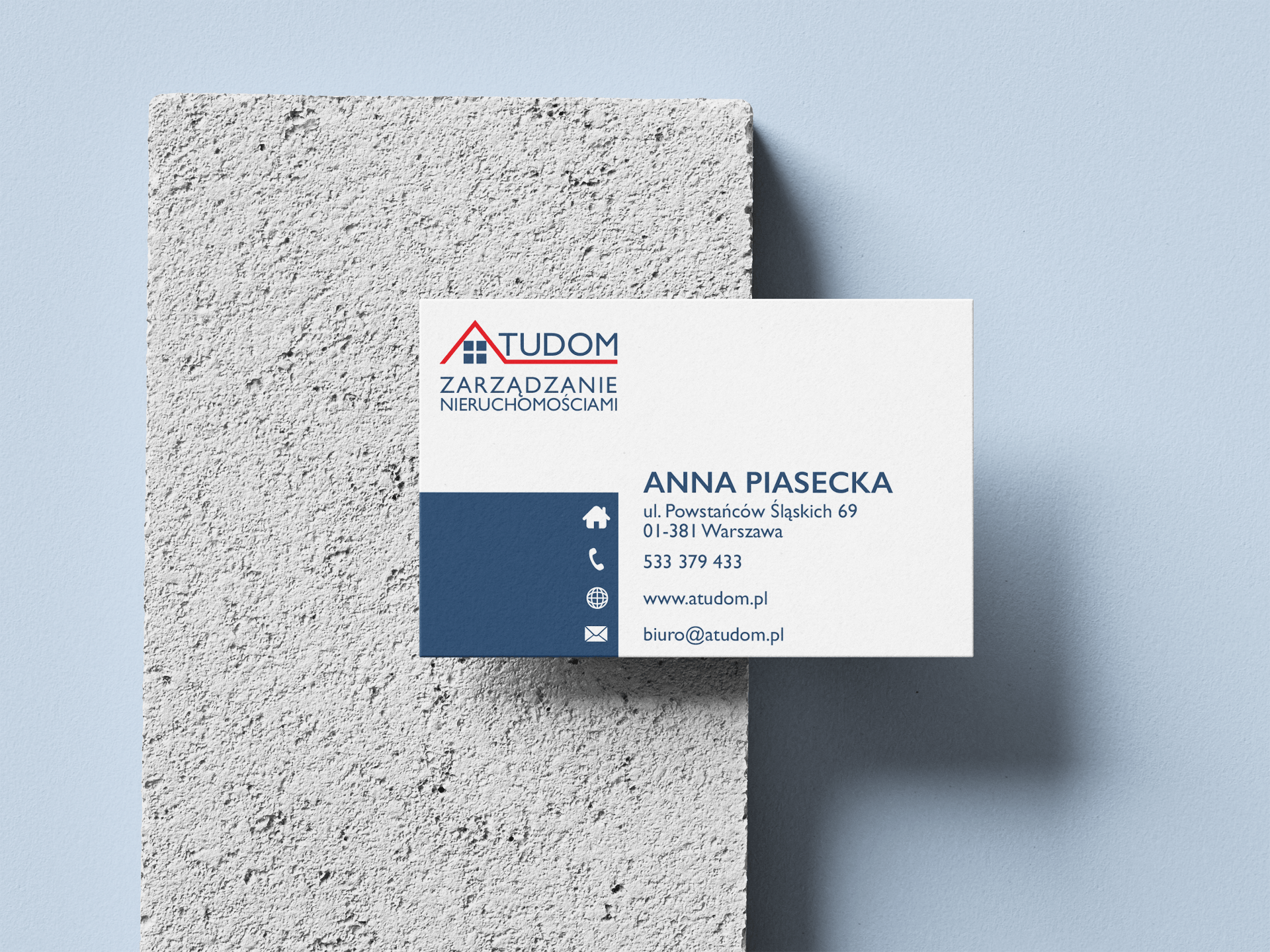 Projekt identyfikacji wizualnej – wizytówka, branding