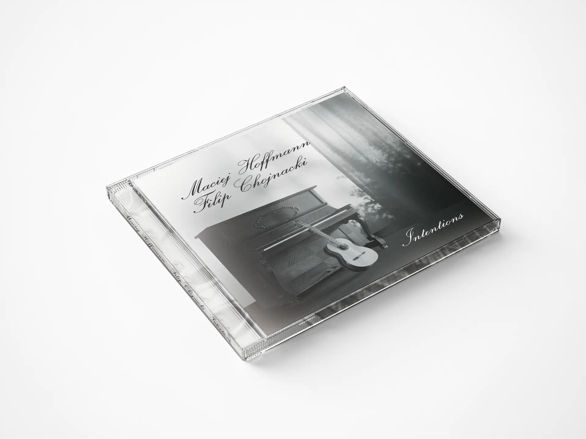 projekt opakowania płyty CD w minimalistycznym stylu