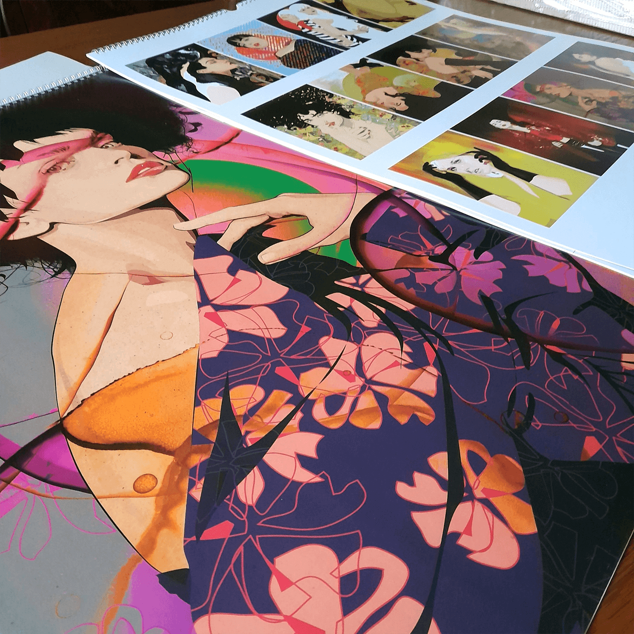 Archiwum projektowe Marty Wróblewskiej – otwarte kalendarze artystyczne z przekrojem autorskich ilustracji. Proces tworzenia i ewolucja stylu w MW Studio Projekt.