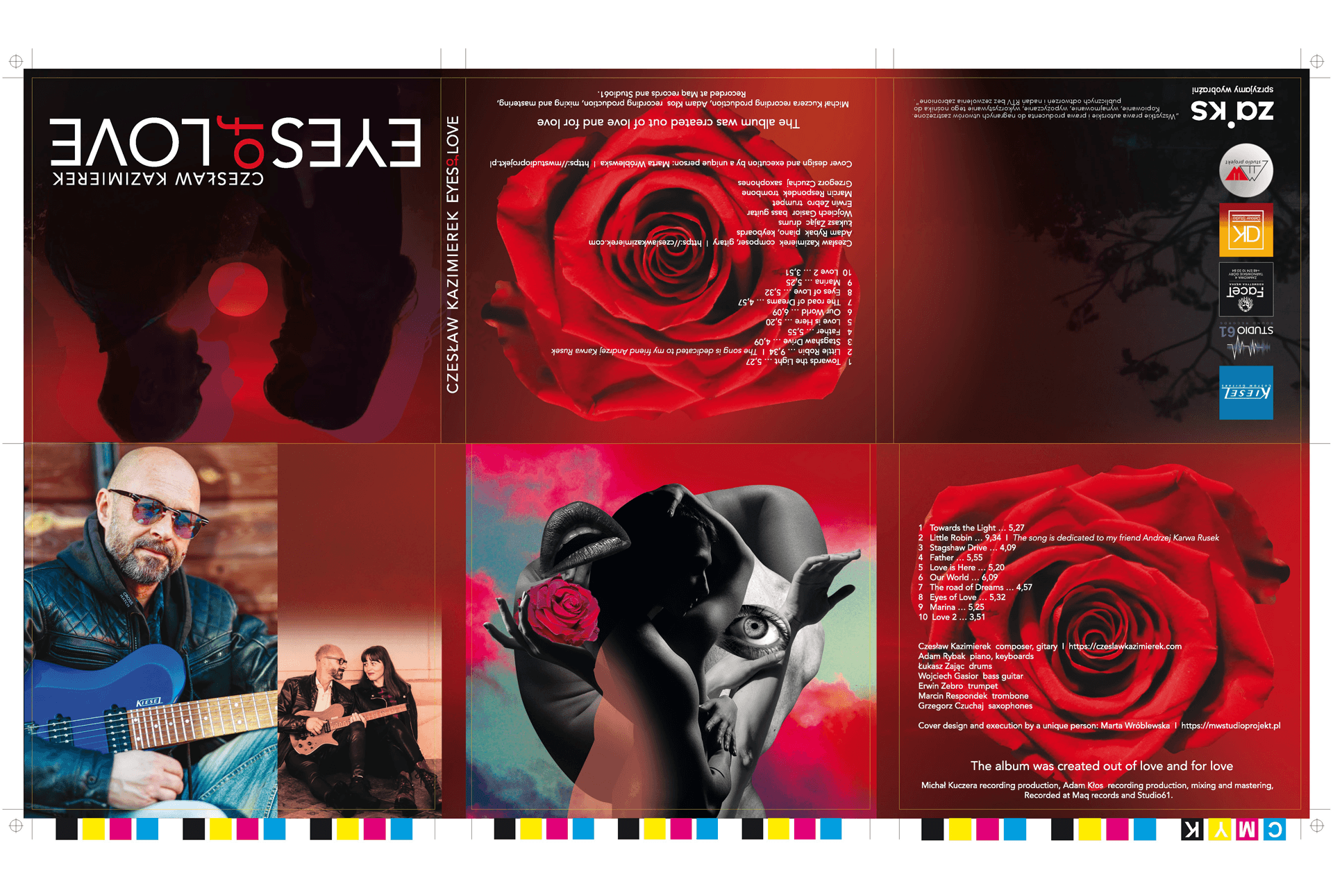 Projekt płyty Eyes love - digipack