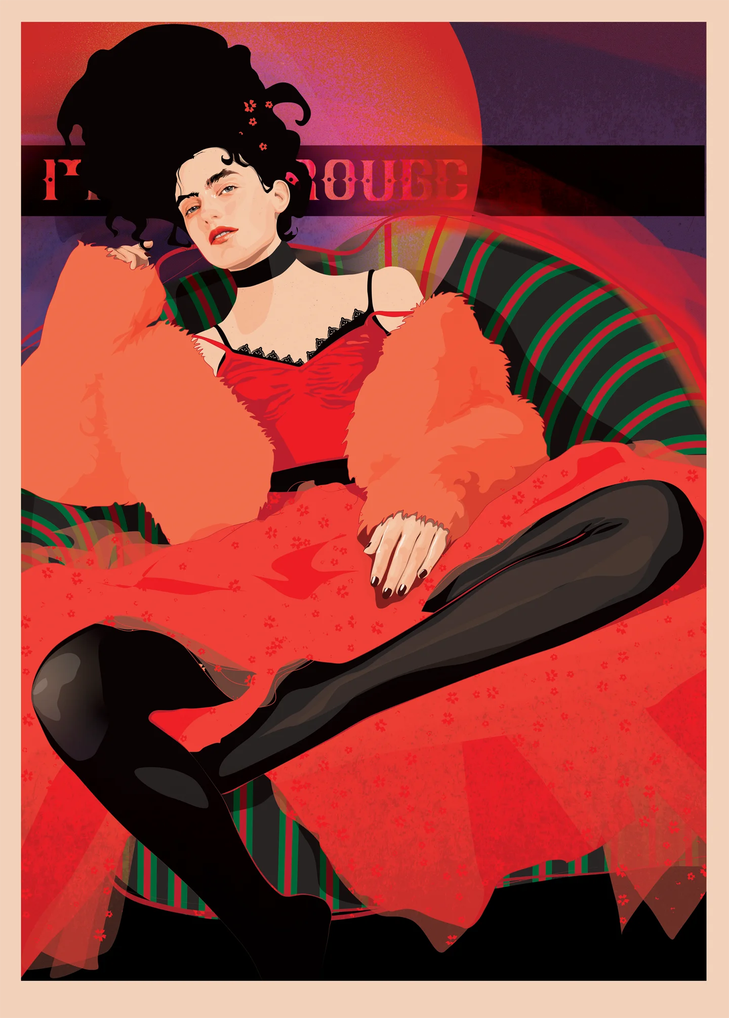 Artystyczny plakat autorski Moulin Rouge-01