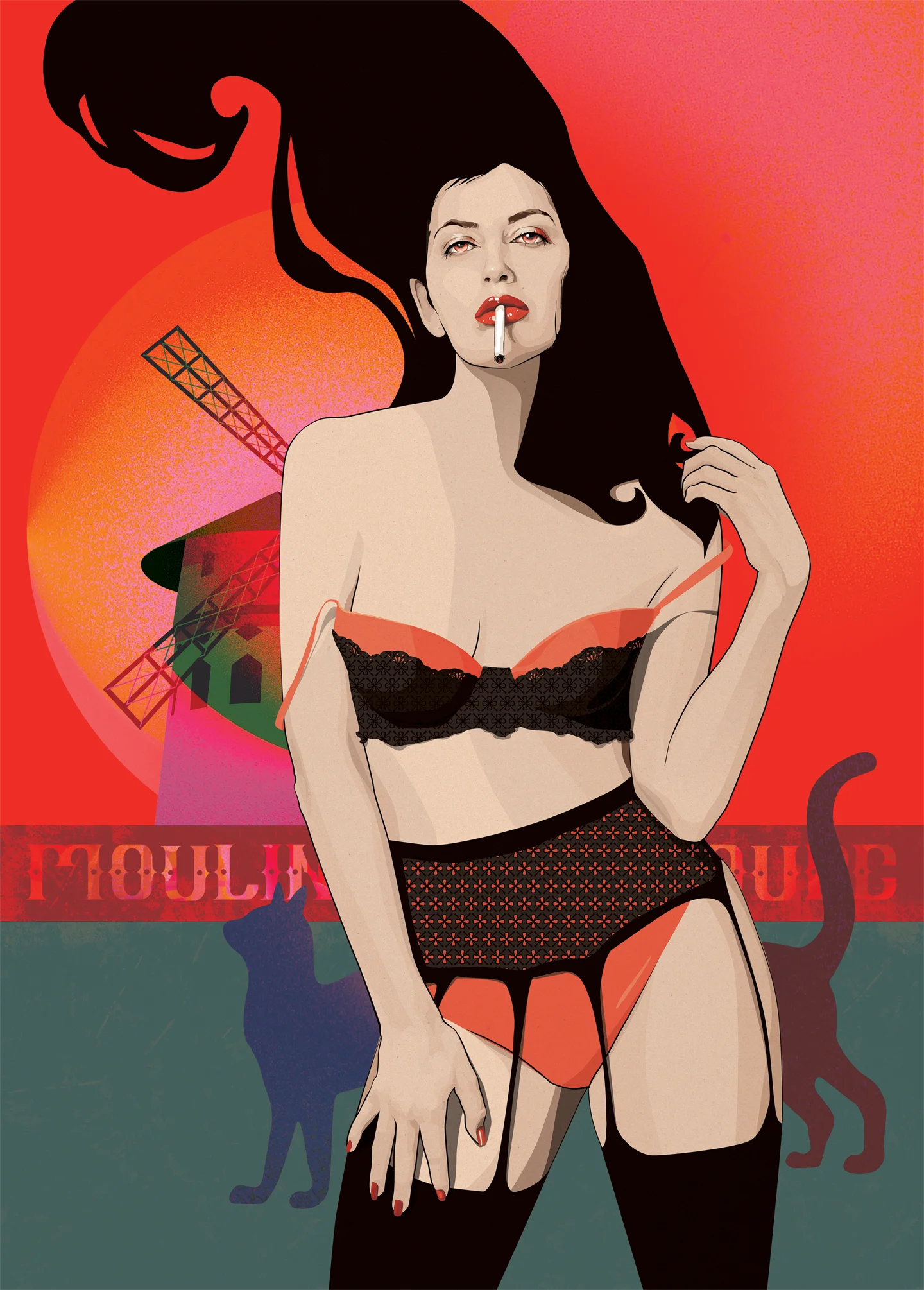 Kolekcjonerski plakat Fine Art z cyklu Moulin Rouge-02