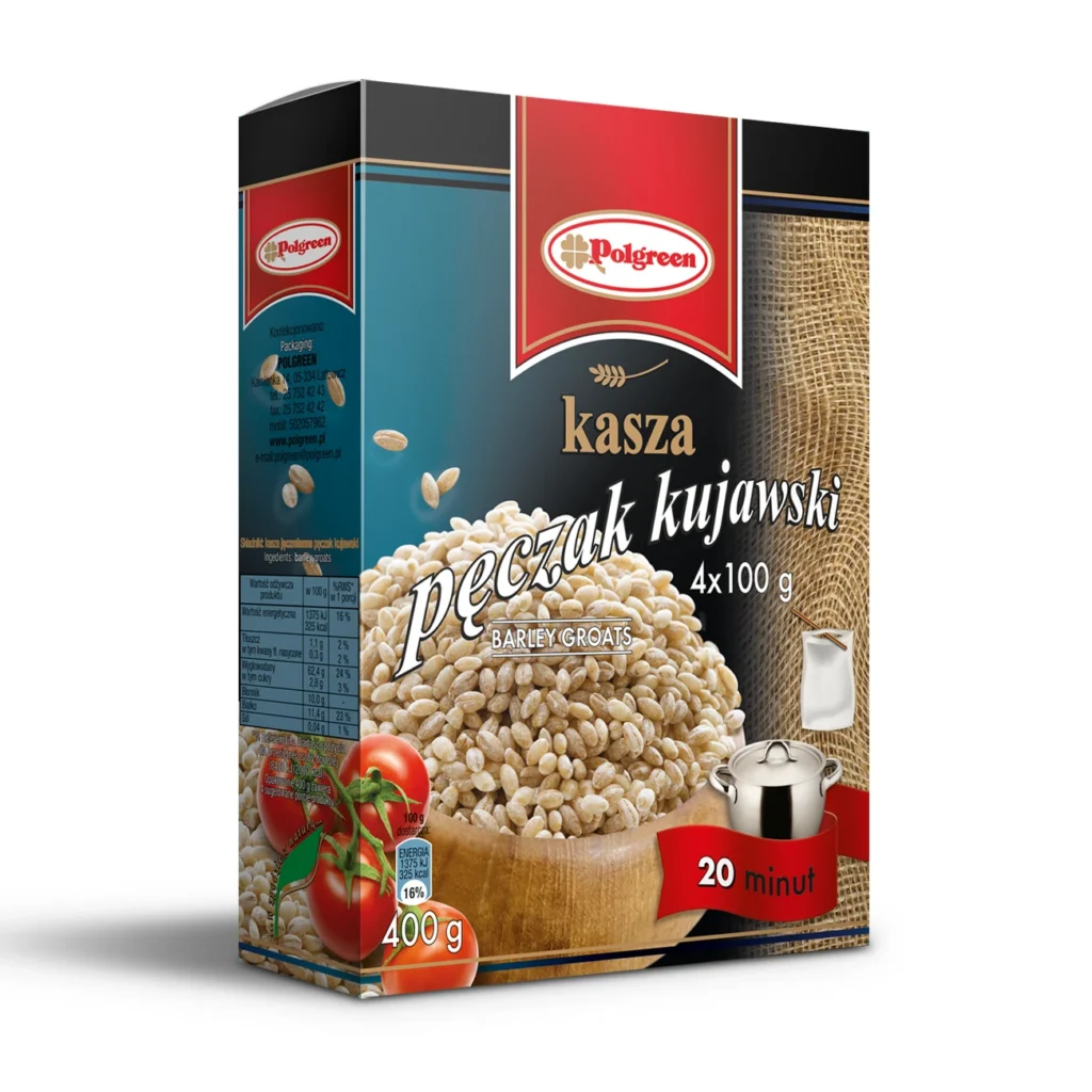 Projekt opakowań kartonowych produktów spożywczych-Pęczak