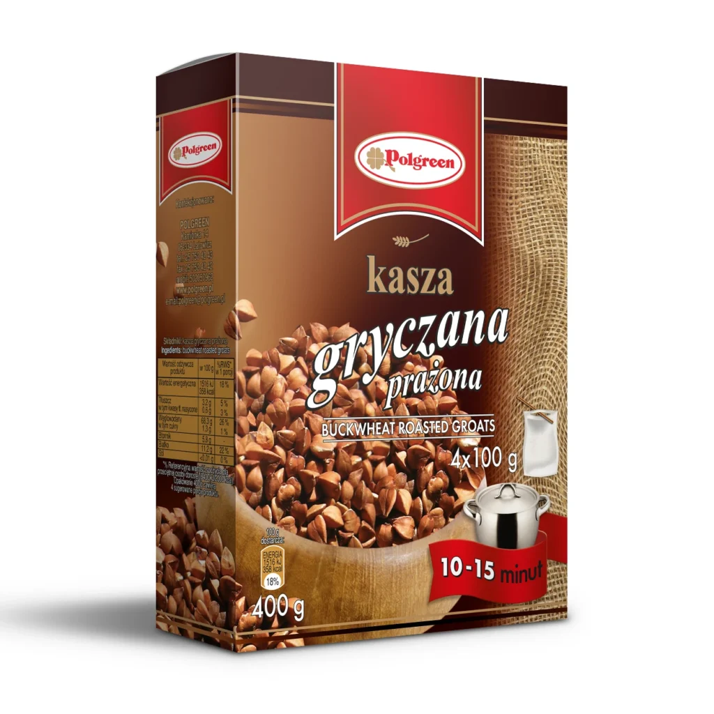 Projekt opakowań kartonowych produktów spożywczych-kasza gryczana
