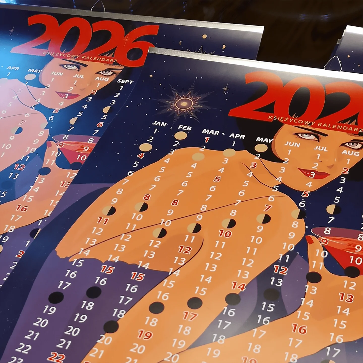detal - zbliżenie - kalendarz astronomiczny 2026